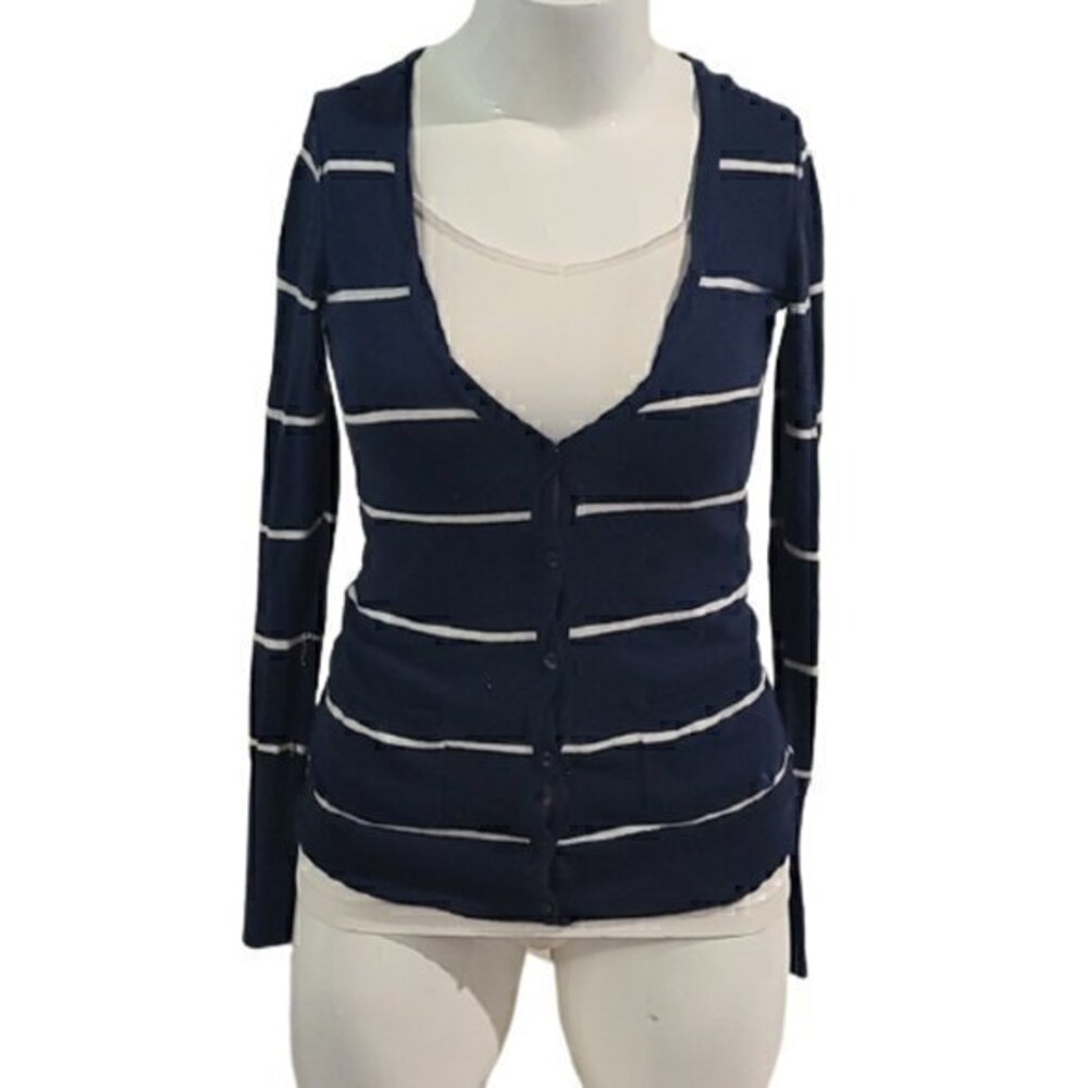 [American Eagle] Striped V-neck Long Sleeve - Size S